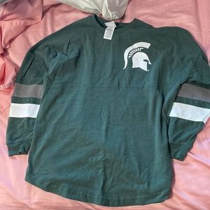 Michigan state jersey style long sleeve.